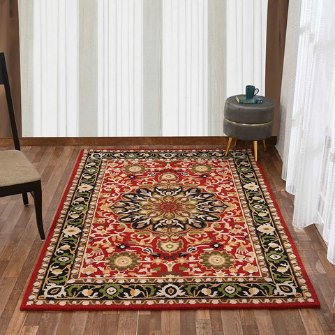 Red Hand Tufted Rug