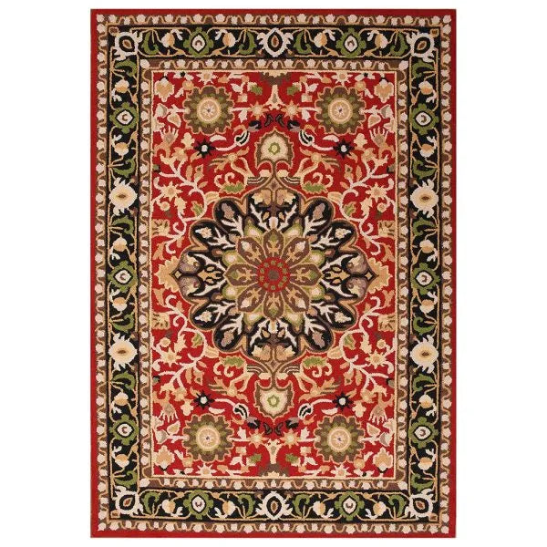 Red Floral Hand Tufted Rug