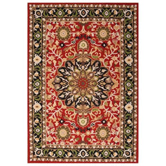 Red Floral Hand Tufted Rug