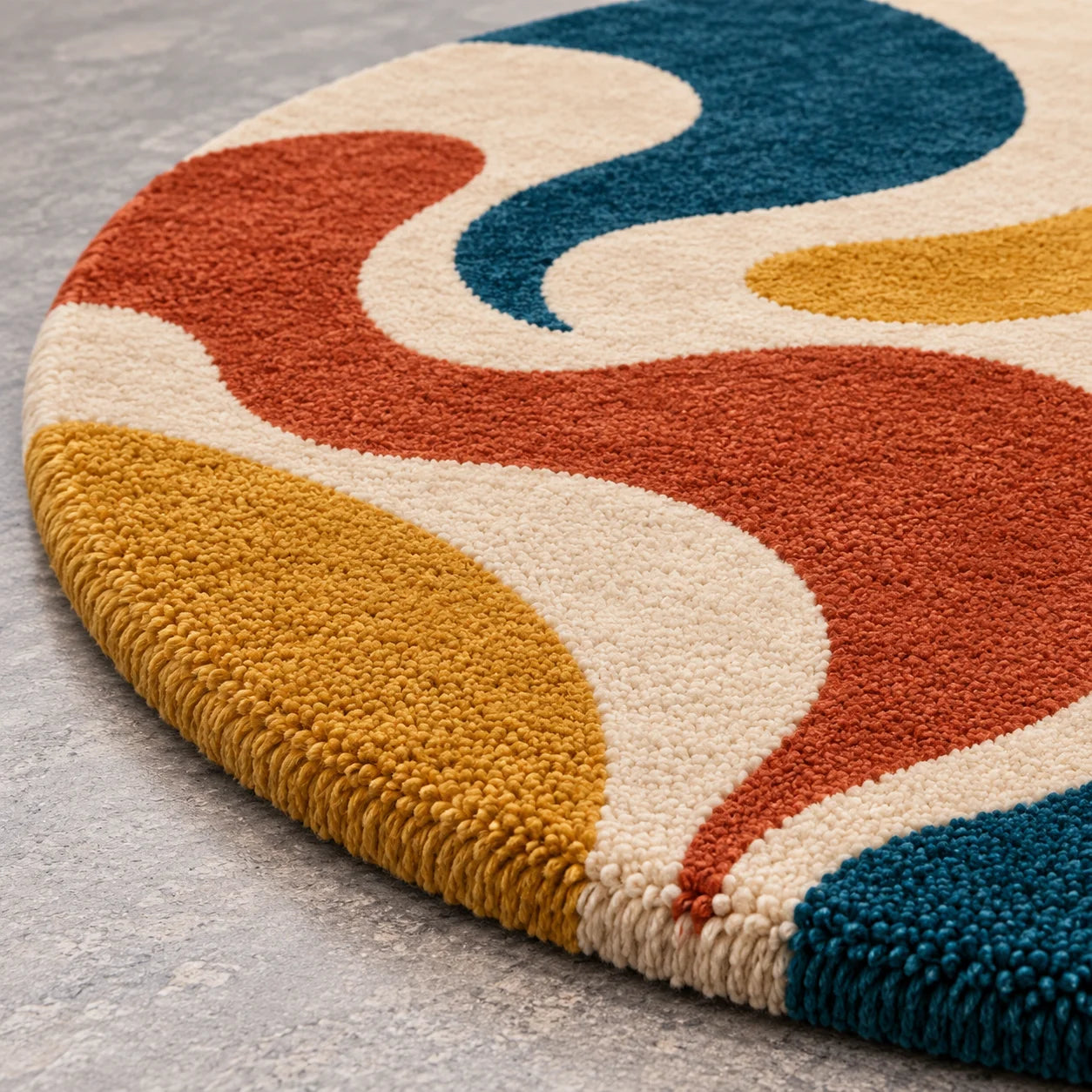 Modern Orbit Wool Rug 