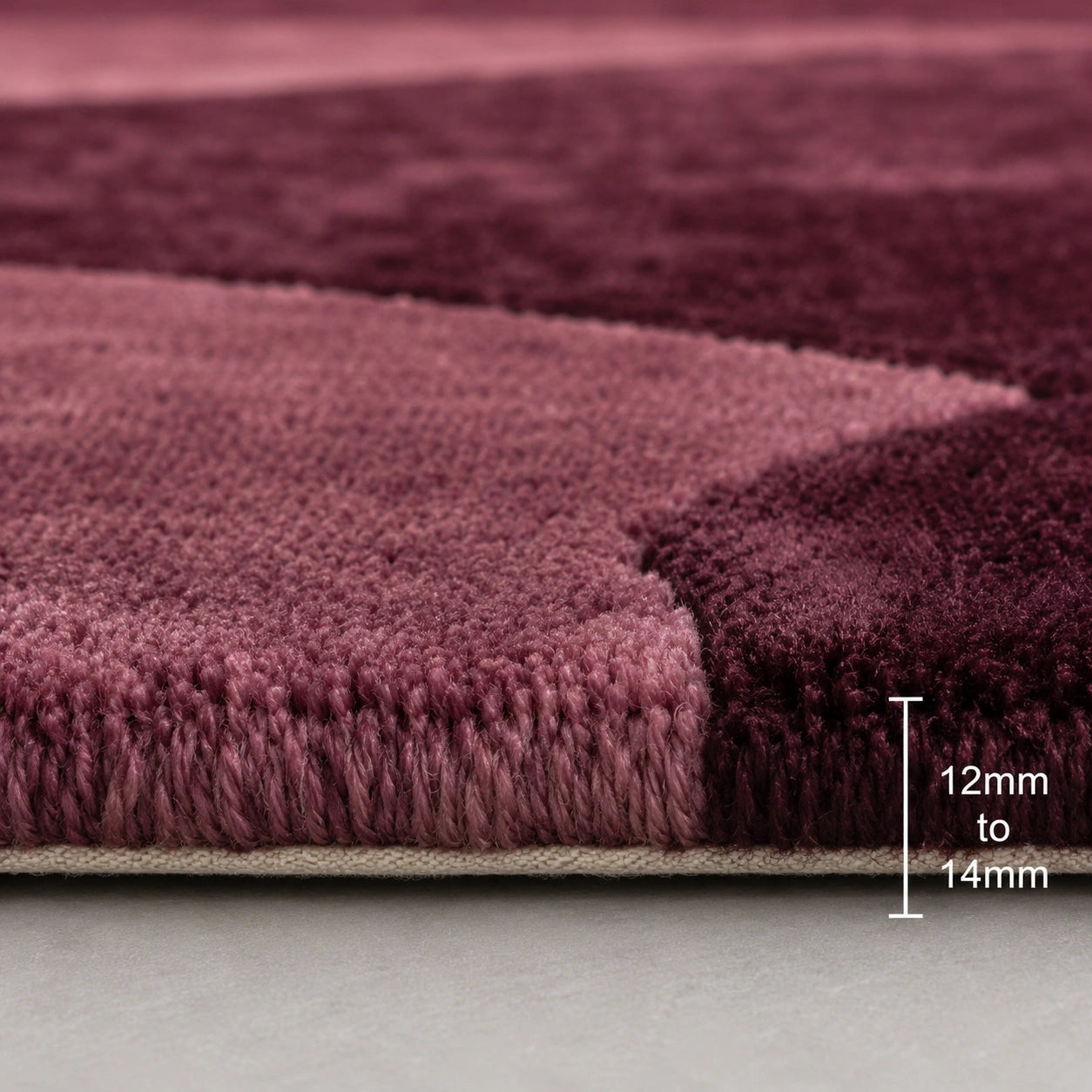 Modern plum wave rug
