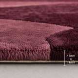 Modern plum wave rug
