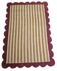 Modern Scalloped Edge Rug