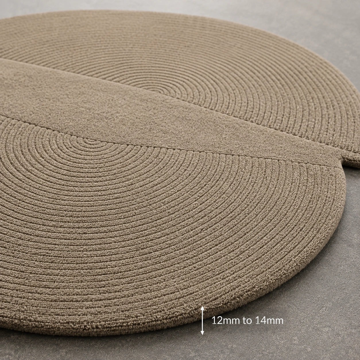 Modern orbit wool rug