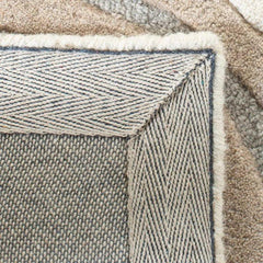 brown geometric rug