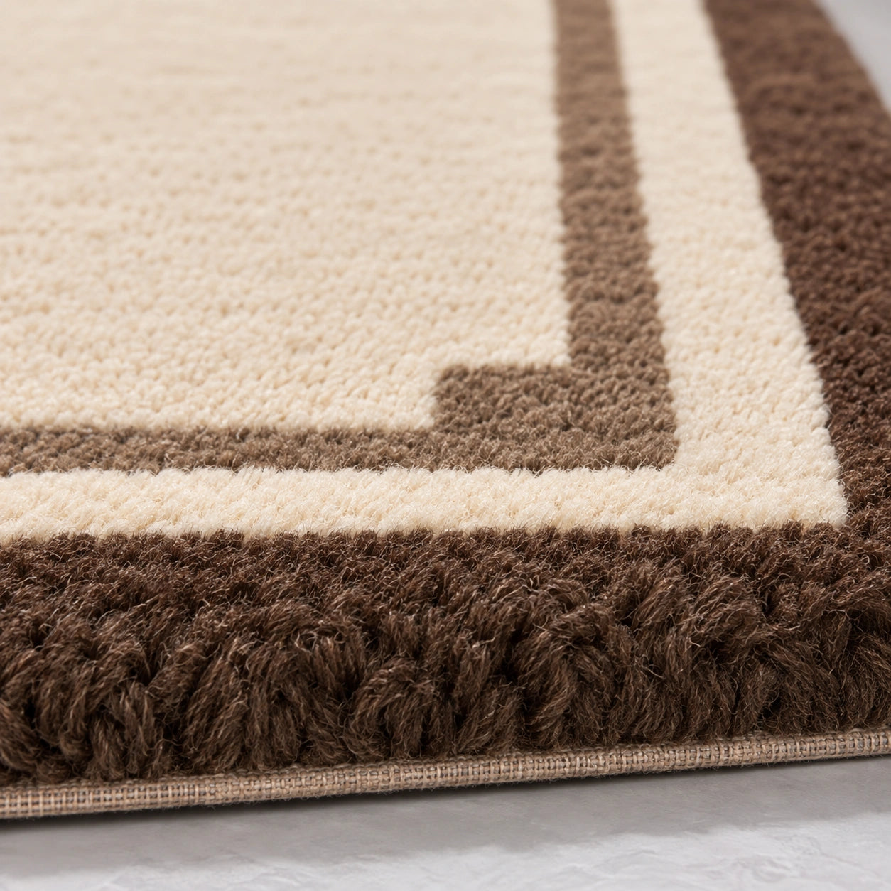 Monaco frame wool rug