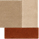 Mosaic blocks geometric wool rug