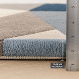 Multi colored geometric rug