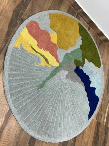 Premium artisan-crafted round rug for modern interiors.
