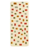 Hand-tufted color block runner rug with multicolor abstract pattern.