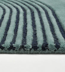 Multicolor Modern Geometric Arched Lines Rug.