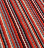 Luxury wool rug featuring bold horizontal stripe design