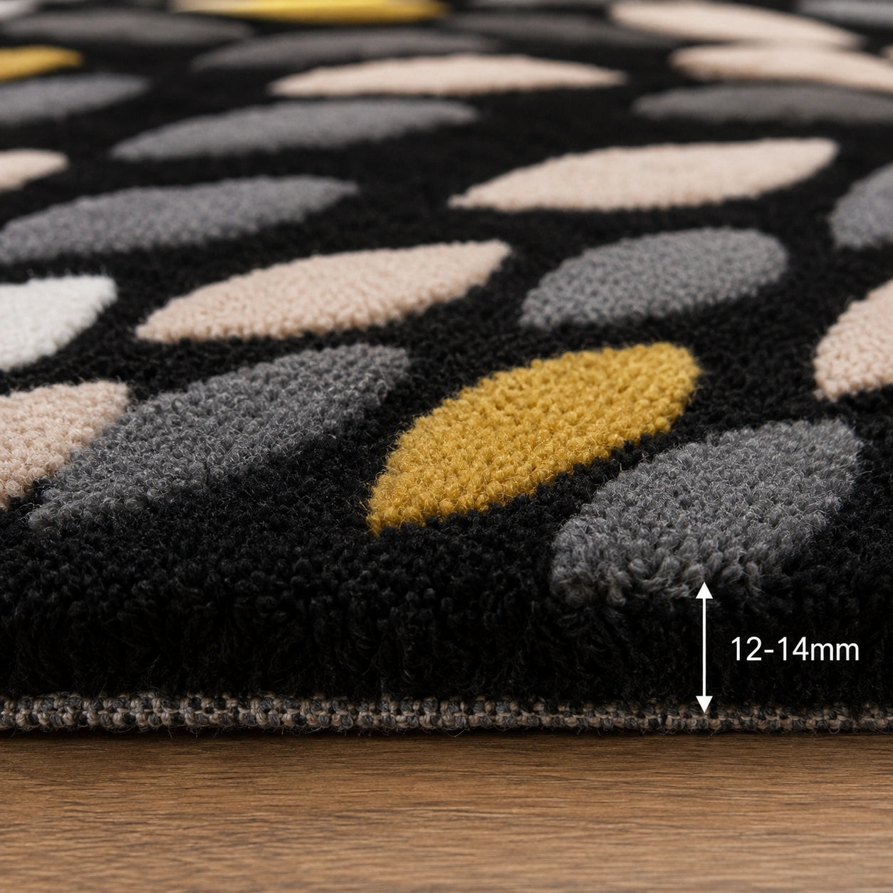 Multicolor dark galaxy wool rug