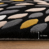Multicolor dark galaxy wool rug