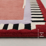 Multicolor modern wool rug