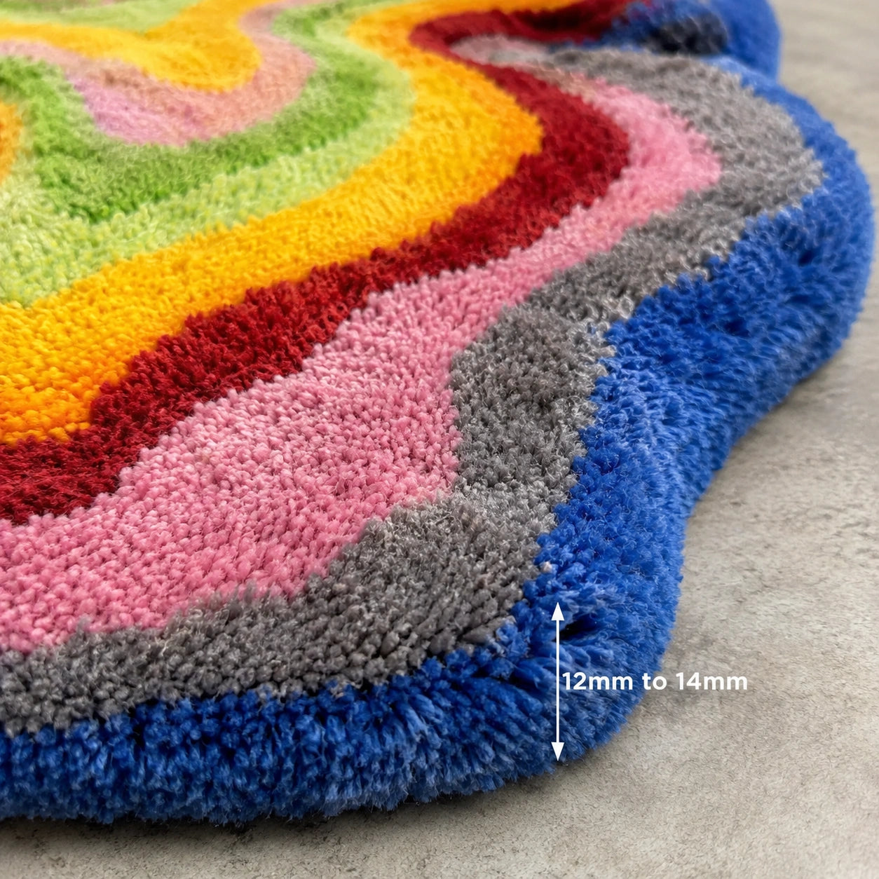 Multicolor modern design wool rug