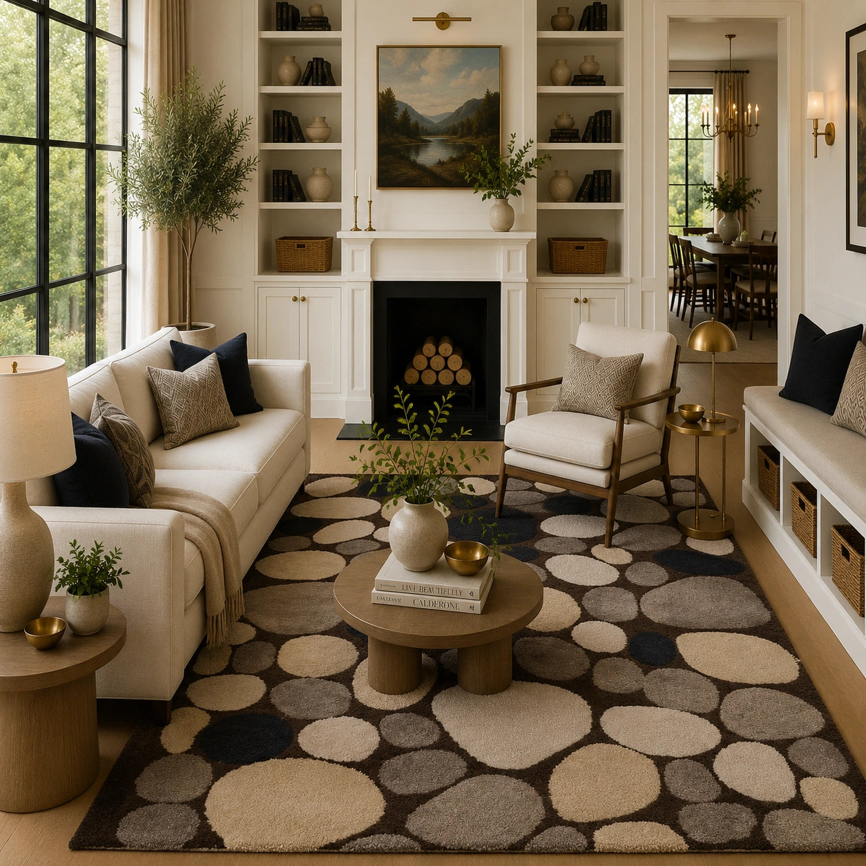 pebble wool rug