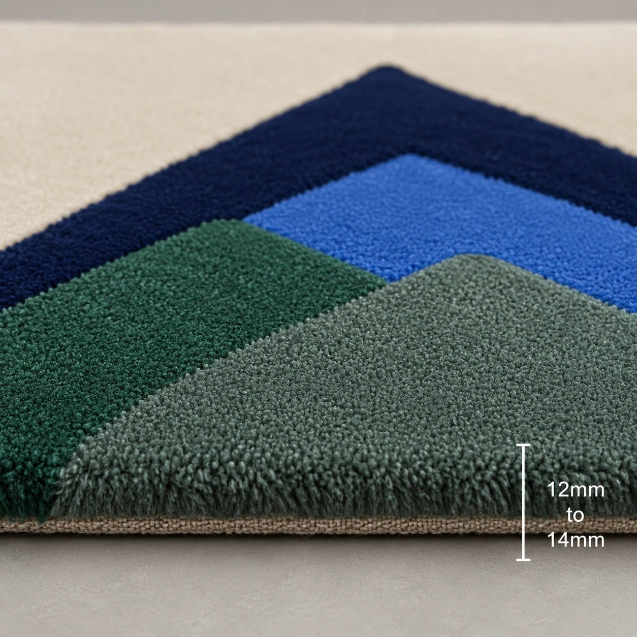 Multicolor earthy wool rug