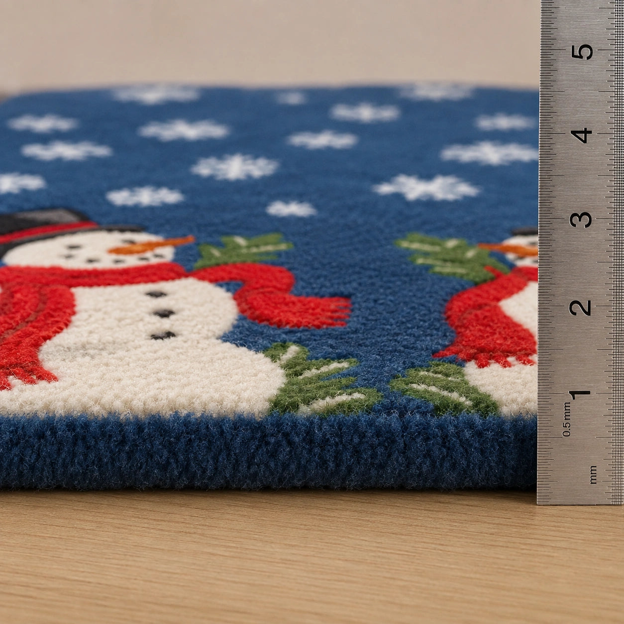 Navy blue christmas rug