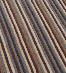 Modern horizon-inspired area rug with layered stripe design