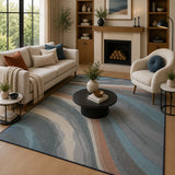 Neutral wave earth rug