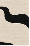 Noir current wool area rug