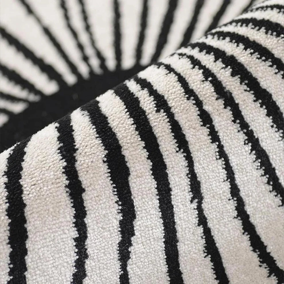 Noir Sunburst Wool rug