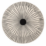 Noir Sunburst Wool Area Rug 