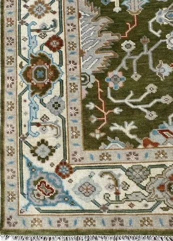 Elegant handwoven Persian-style rug for living and dining spaces