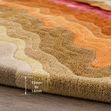 Organic contour wool rug