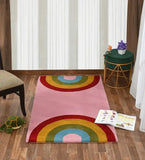 Minimalist pastel pink rug for modern and feminine interiors