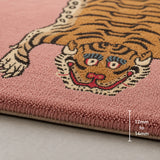 Pink tibetan tiger rug