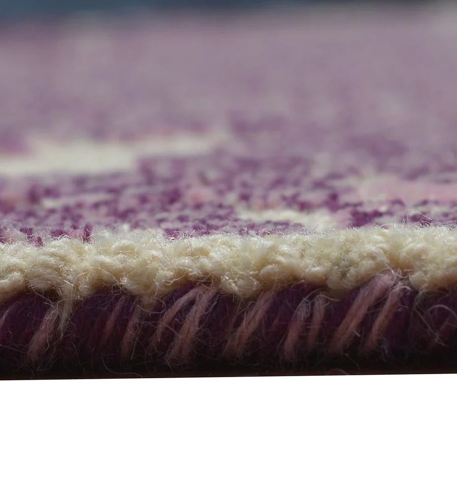 Art-inspired purple and lavender rug for modern interiors