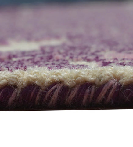 Art-inspired purple and lavender rug for modern interiors