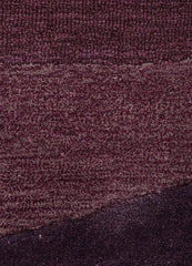 Shades of Purple Modern Plum Wave Textured Rug close up for texture