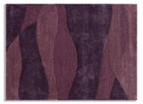 Luxury handwoven plum and purple modern abstract wave patterned rug from Mannat Rugs