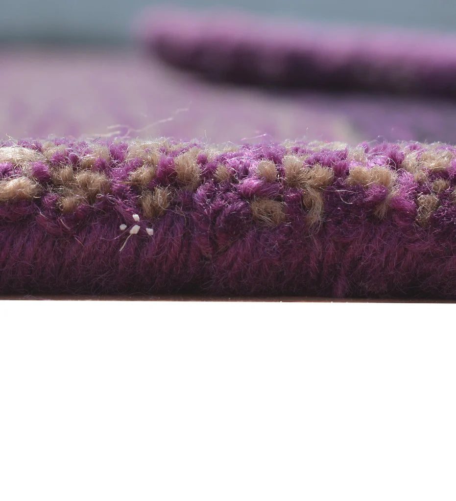 Contemporary purple striped rug for modern interiors