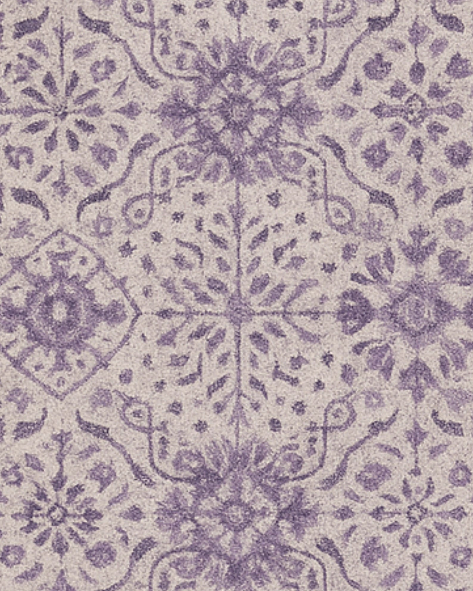 Lavender medallion washable stair rug runner