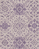 Lavender medallion washable stair rug runner