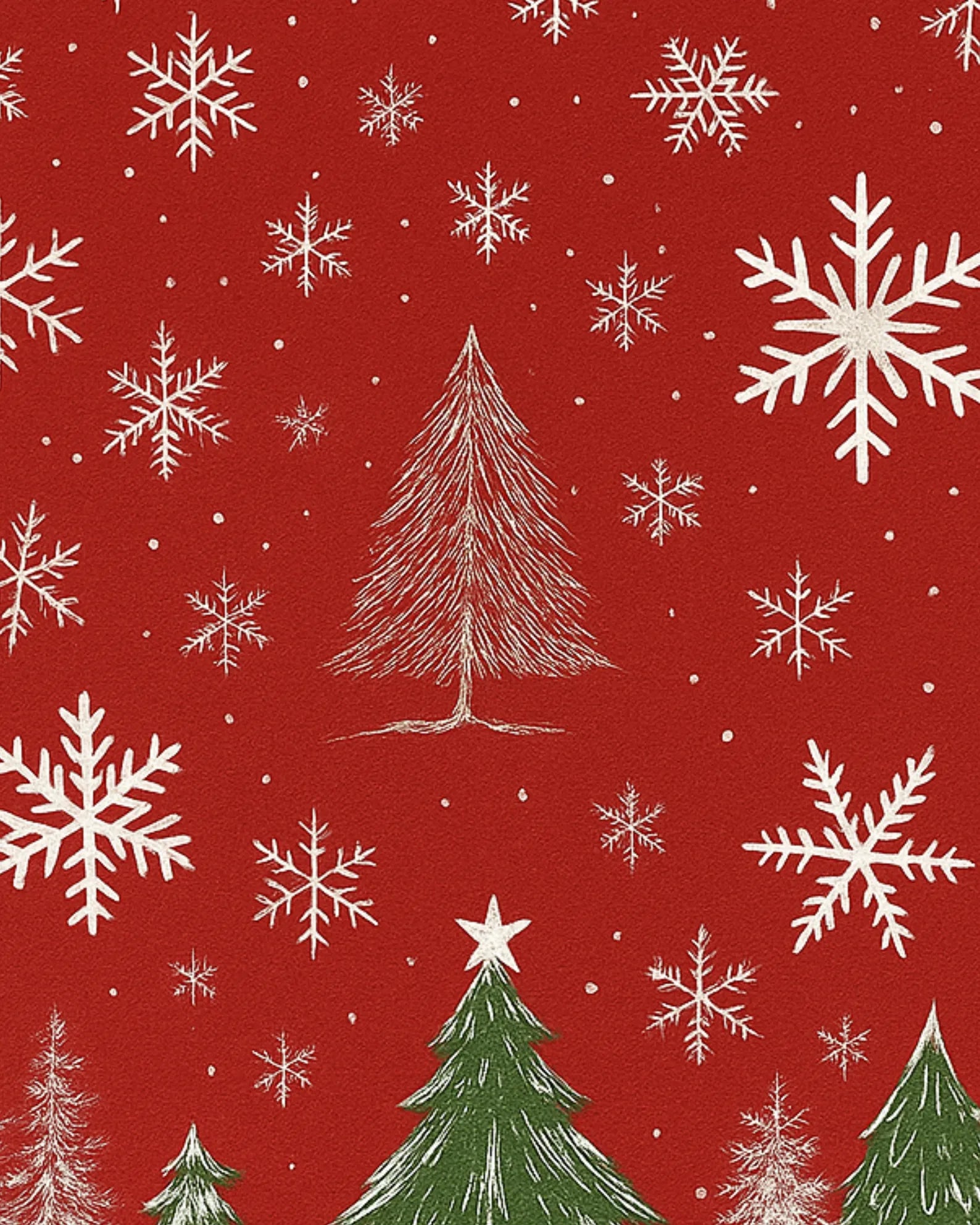 Red Christmas Tree Rug – Machine Washable Holiday Design