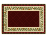 Premium wool tartan holiday rug in red and green.