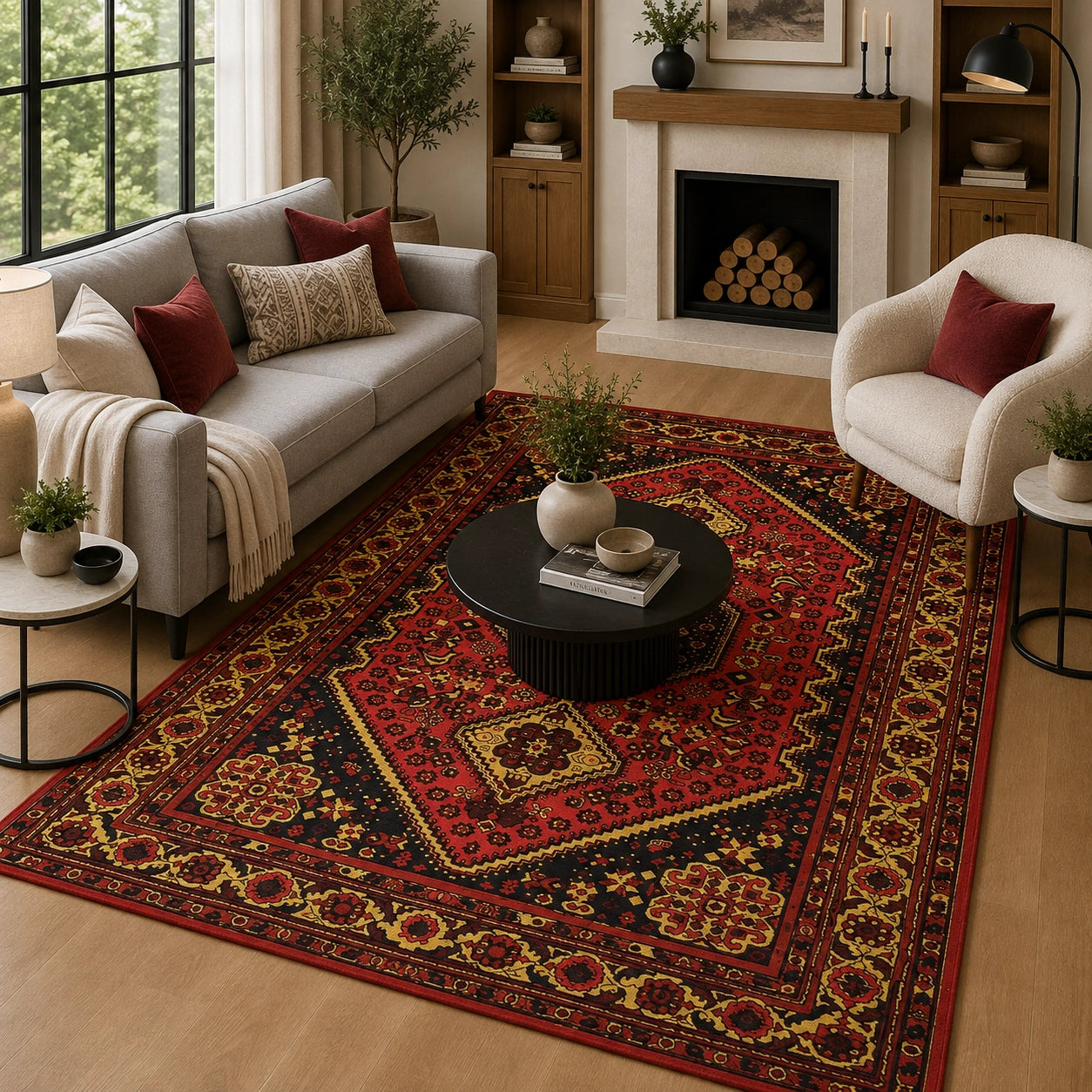 Red antique rug