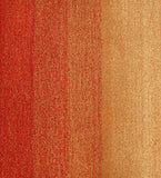 Luxury wool rug with gradient red, orange, and beige tones