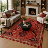 Red tribal rug