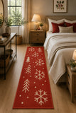 Red christmas runner rug