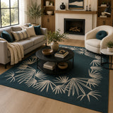 Rich teal rug
