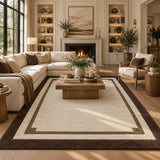 Monaco Frame Wool Area Rug - Hand Tufted