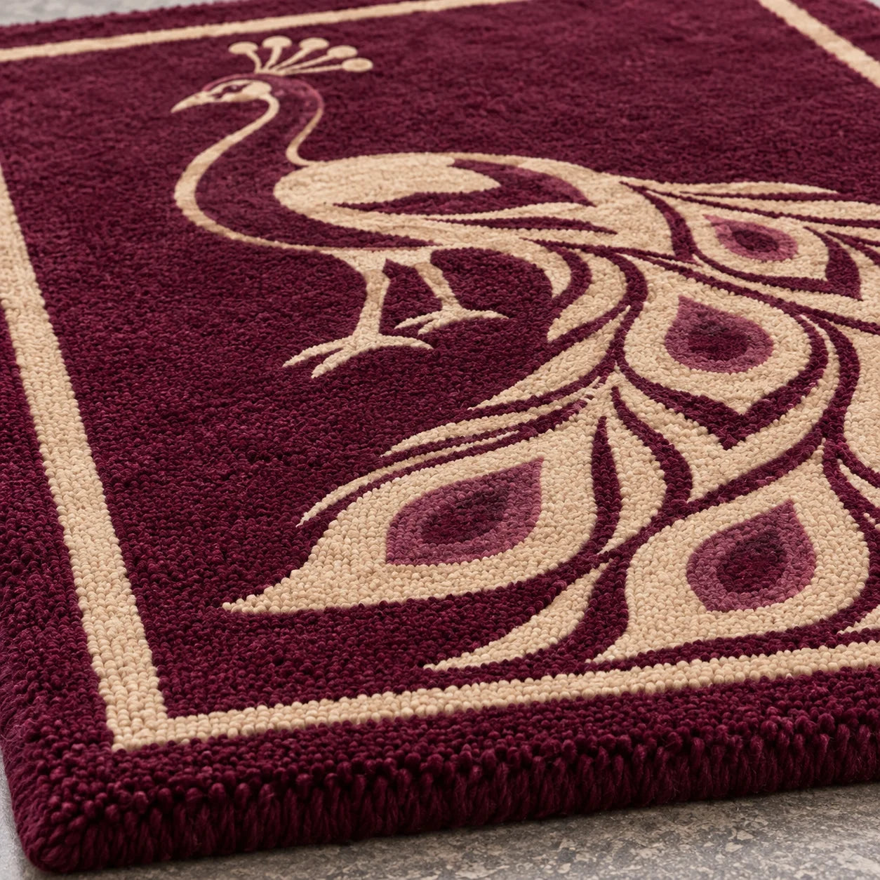 Royal_peacock_hand tufted_rug