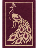 Royal peacock wool area rug