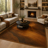 Rustic brown autumn rug